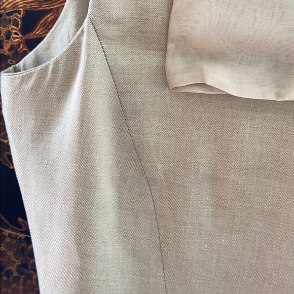 Giorgio Armani Linen Bow OrganzaFlattering Dress 8 - Picture 7 of 13